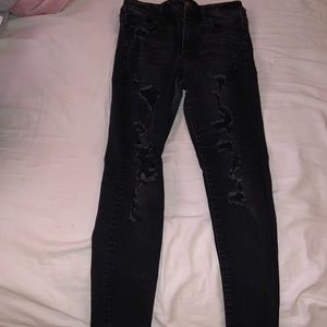 Black ripped American Eagle Jeans
